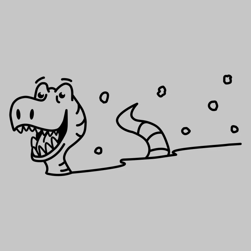 Dinosaurier im Schnee
