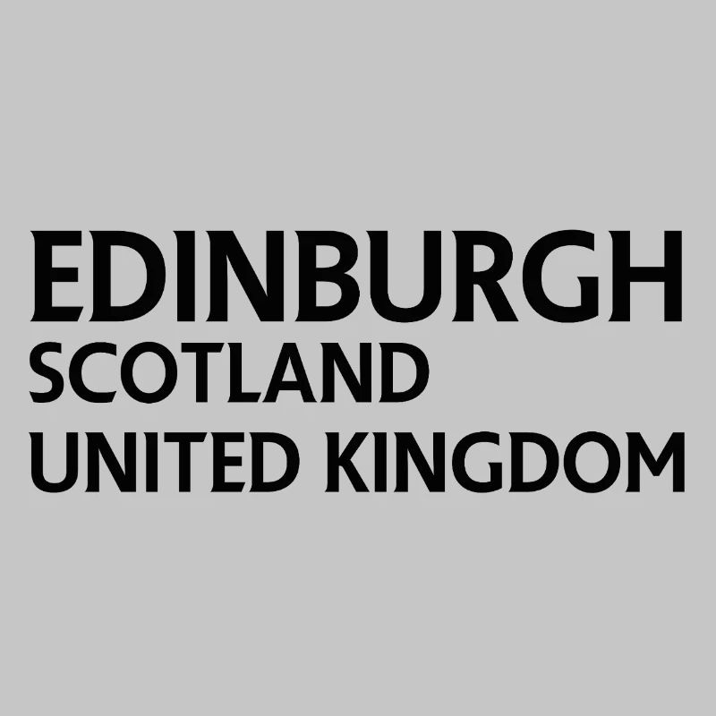 Edinburgh – Scotland Textdesign