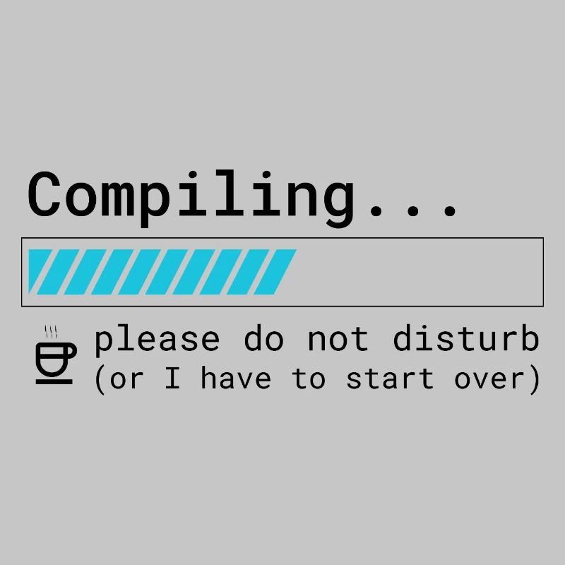 Funny Programmer T-Shirt - Compiling Please