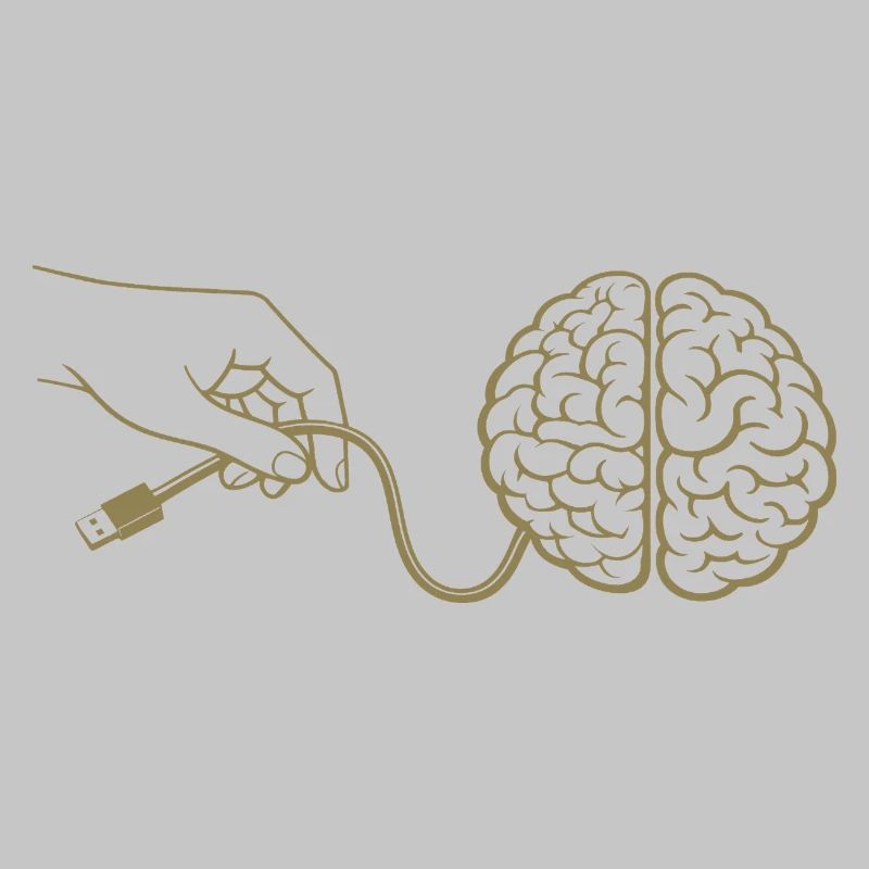 Brain Head Cable Connector Artificial Intelligence