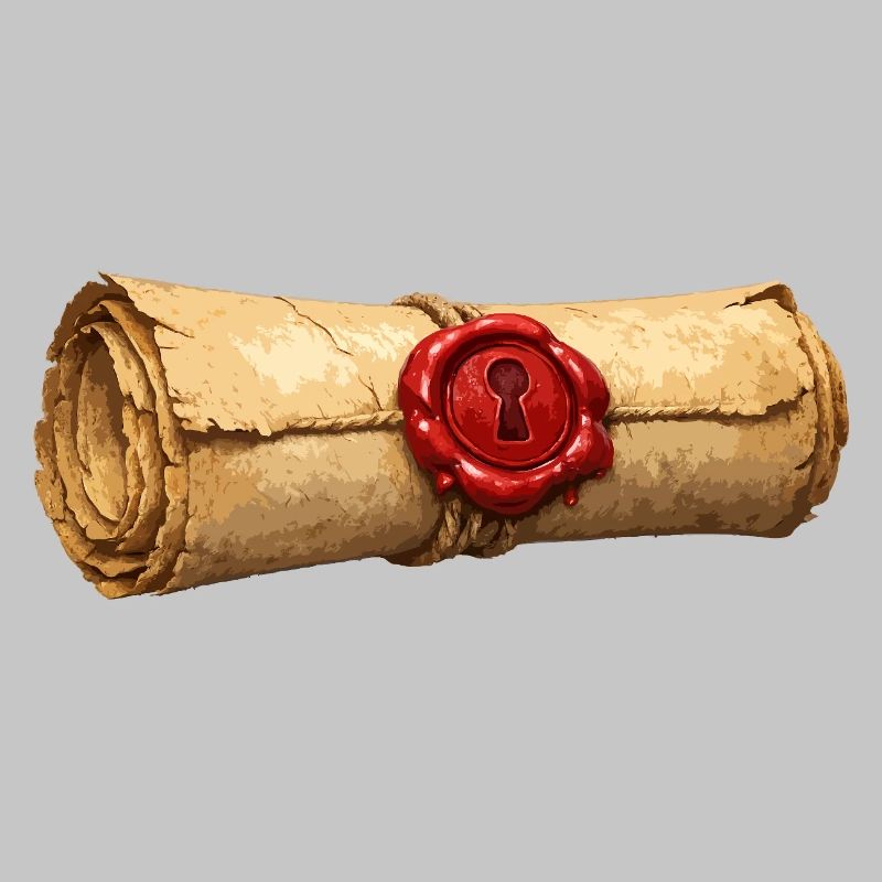 Papyrus Scroll with Red Seal
