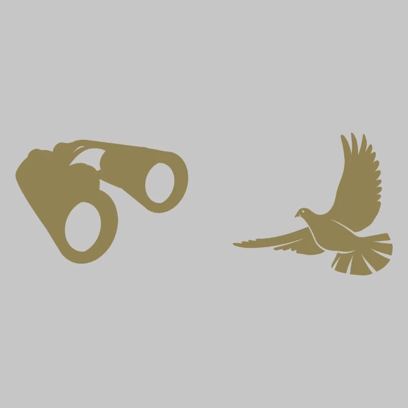 Silhouette minimaliste d’observation des oiseaux