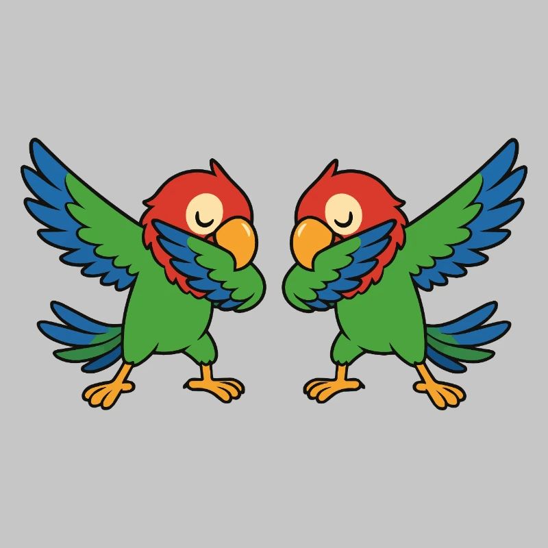 Parrot Dabbing Comic