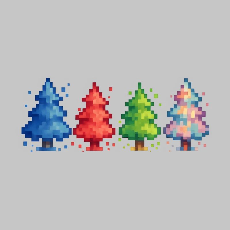 Pixel Weihnachtsbäume Gaming