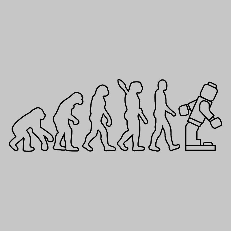 Klemmbaustein Evolution Menschheit Noppenbaustein