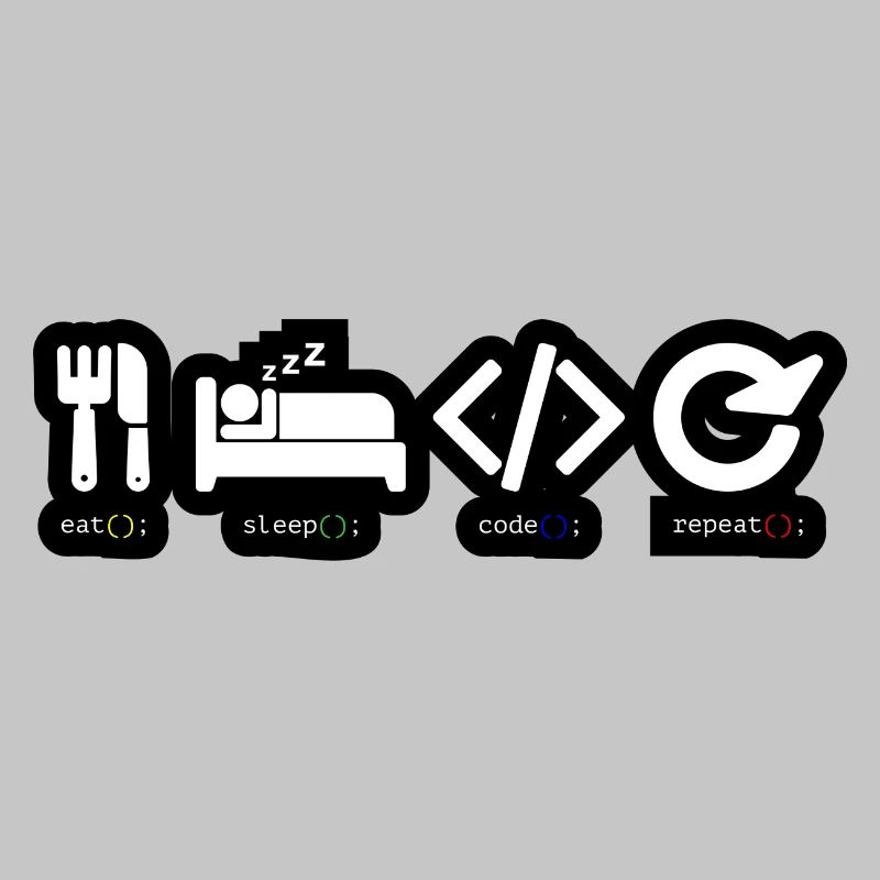 Code Sleep Repeat Developer Life