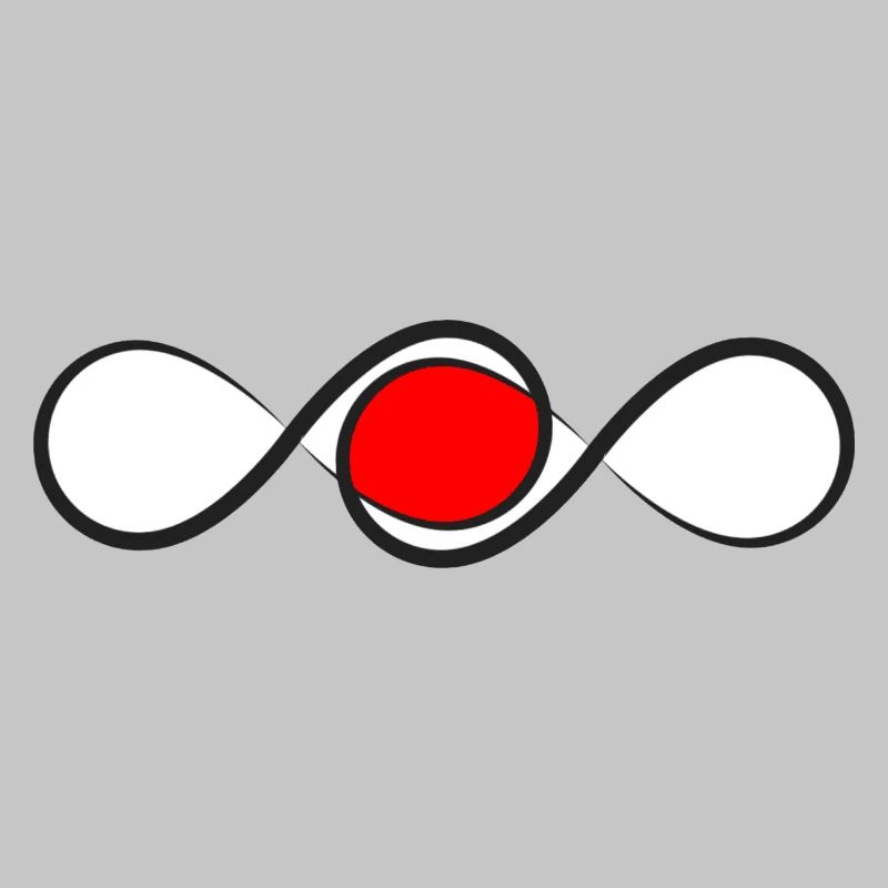 Ligne éternelle avec accent rouge