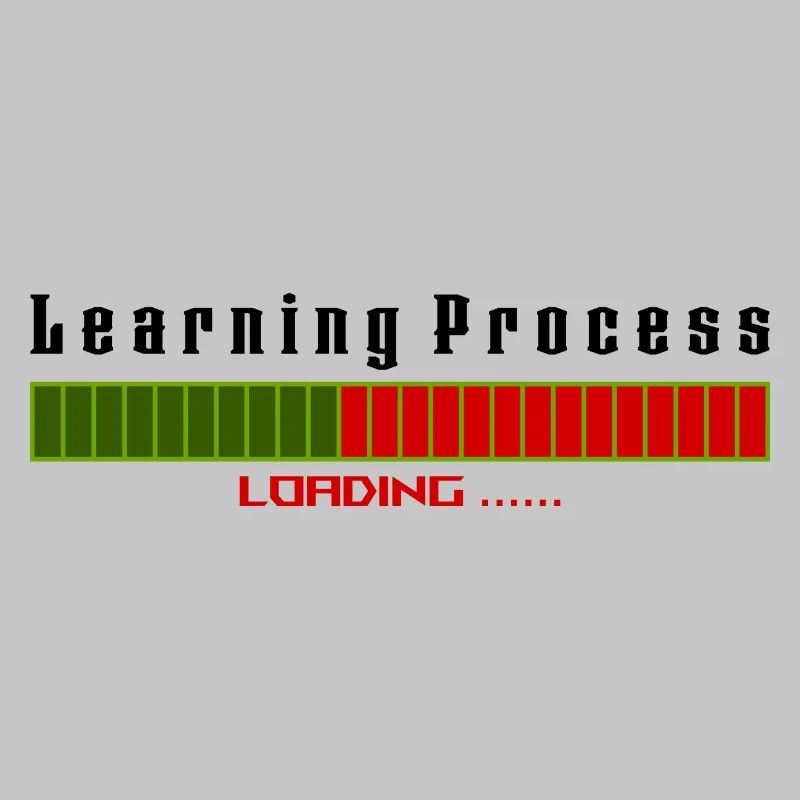 Learning Process Loading white shirt