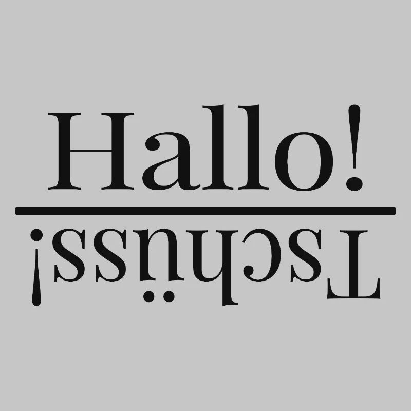 Bonjour – Drôle de conception typographique miroir