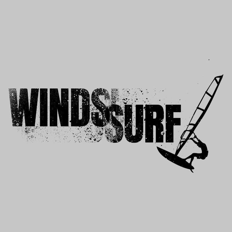 Windsurfer mit Schriftzug