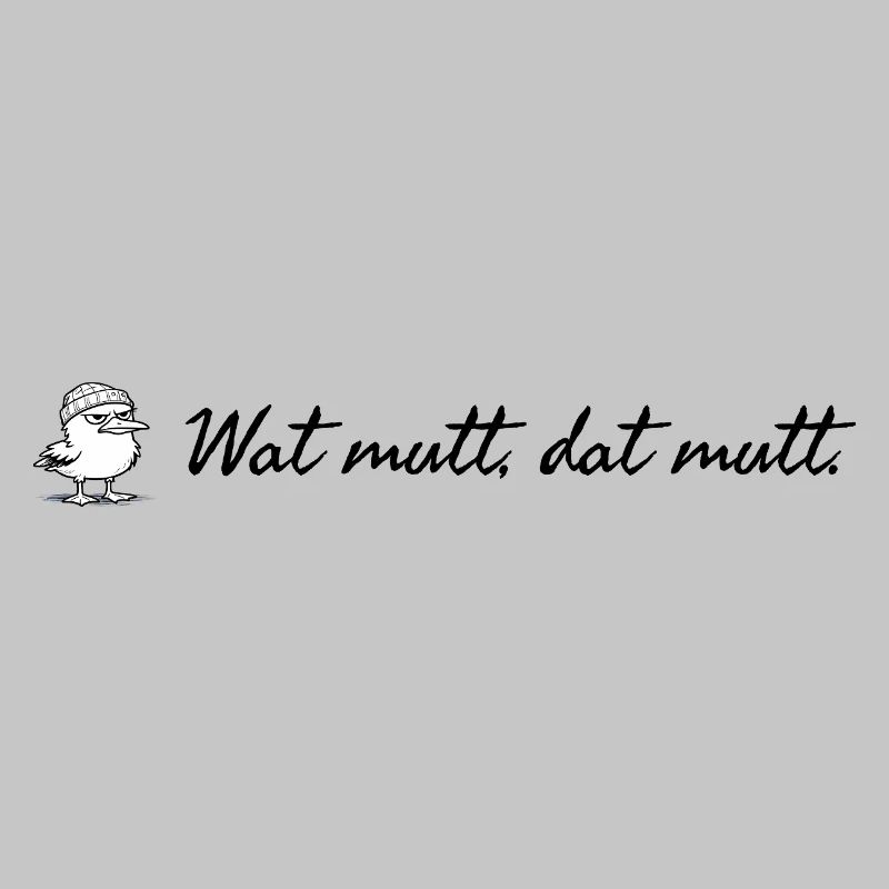 Wat mutt dat mutt plattdeutscher Spruch mit Möwe
