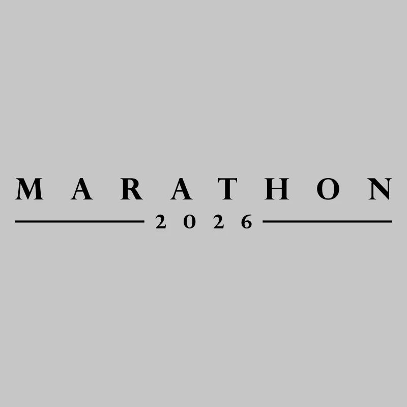 Marathon 2026 lettering