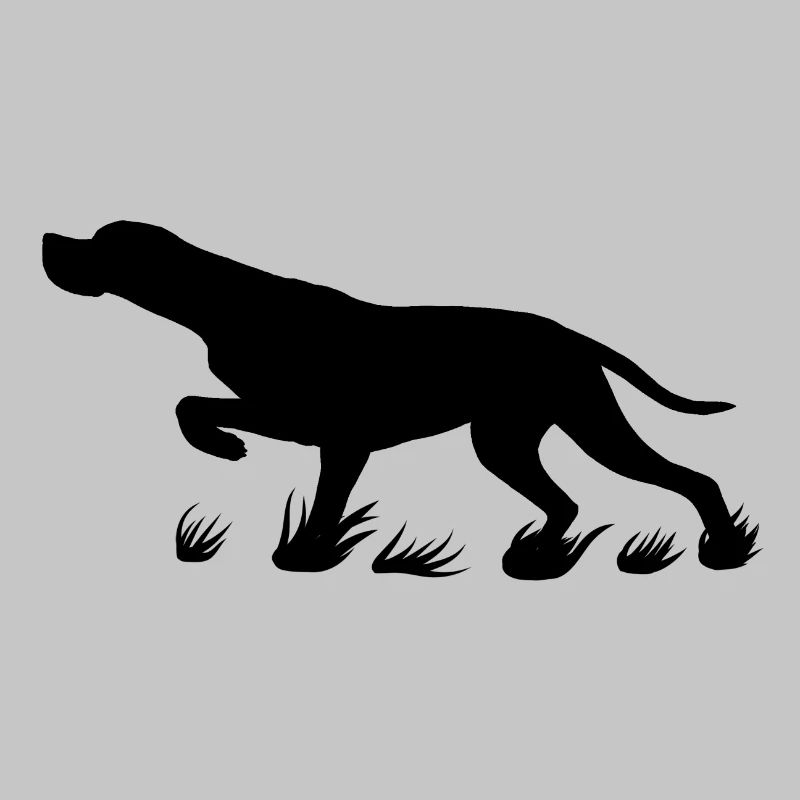 schwarzer Pointer vorstehend