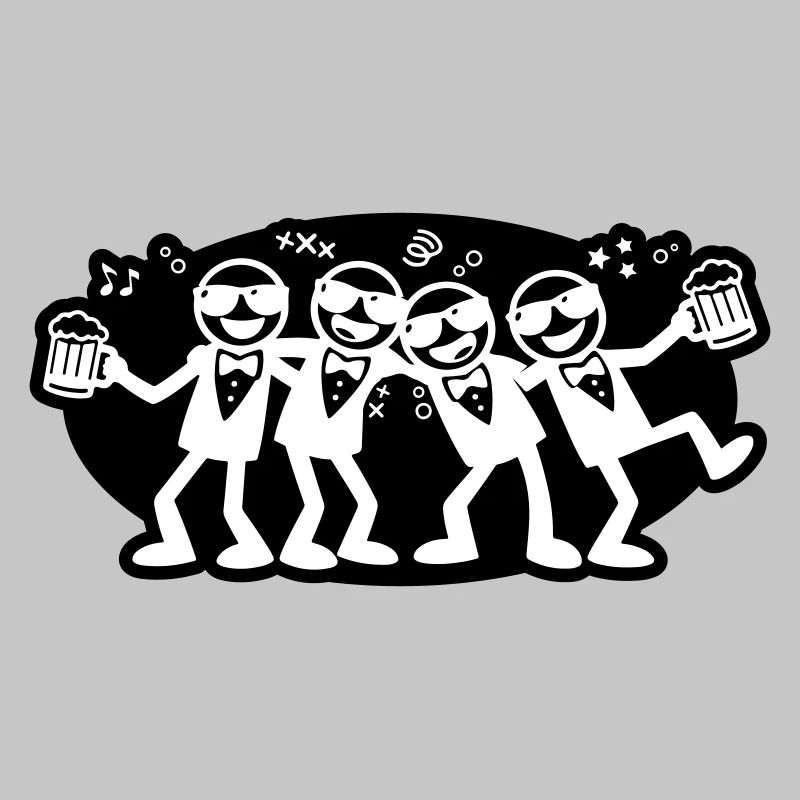 Bräutigam Freunde Gruppe Bier