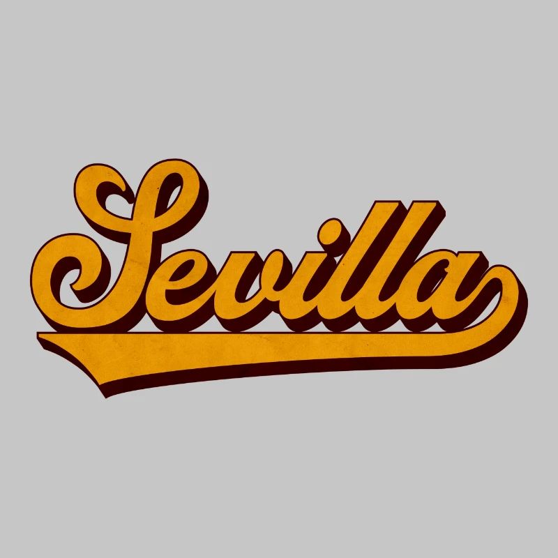 Sevilla Retro Script Yellow