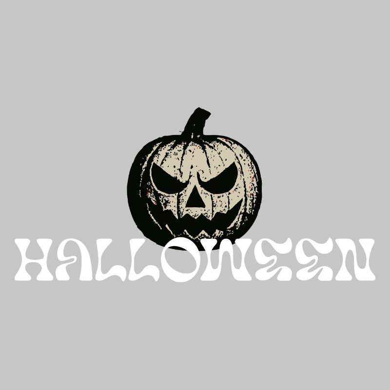 Conception de texte d’Halloween citrouille hantée