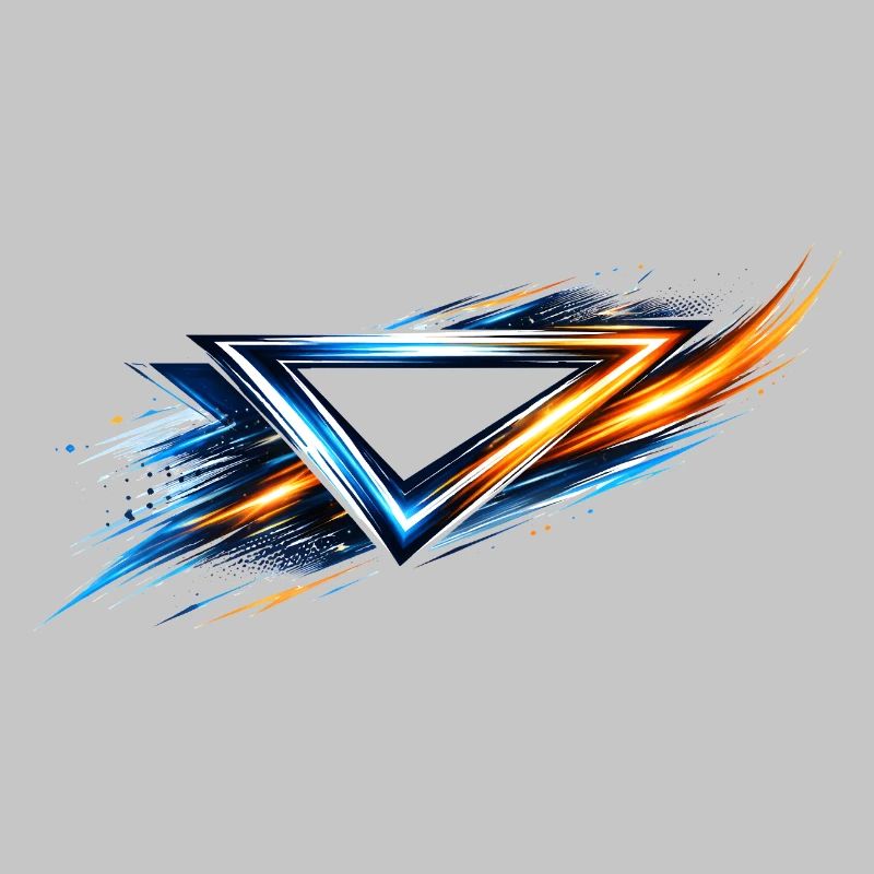 Triangle de design en maillot Style sportif bleu orange