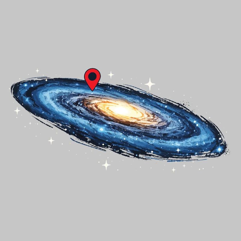 Séquence de localisation de la Voie lactée dans la galaxie spatiale