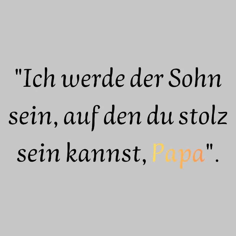 Versprechen an Papa: Stolzer Sohn