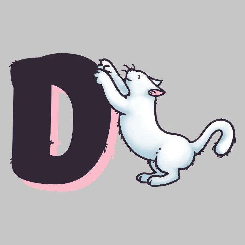 Katze Buchstabe D