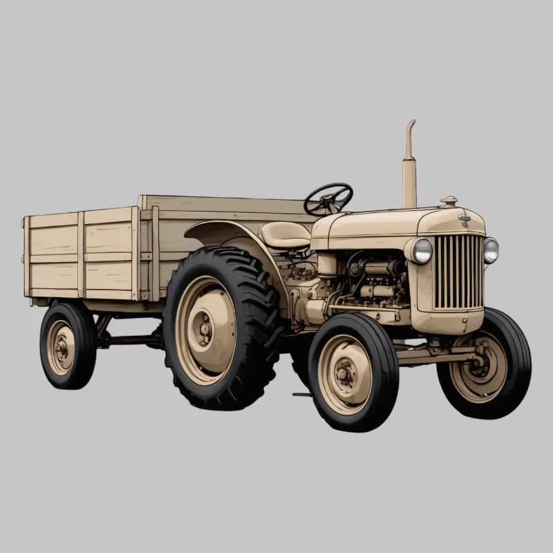 Vintage Tractor Field Work