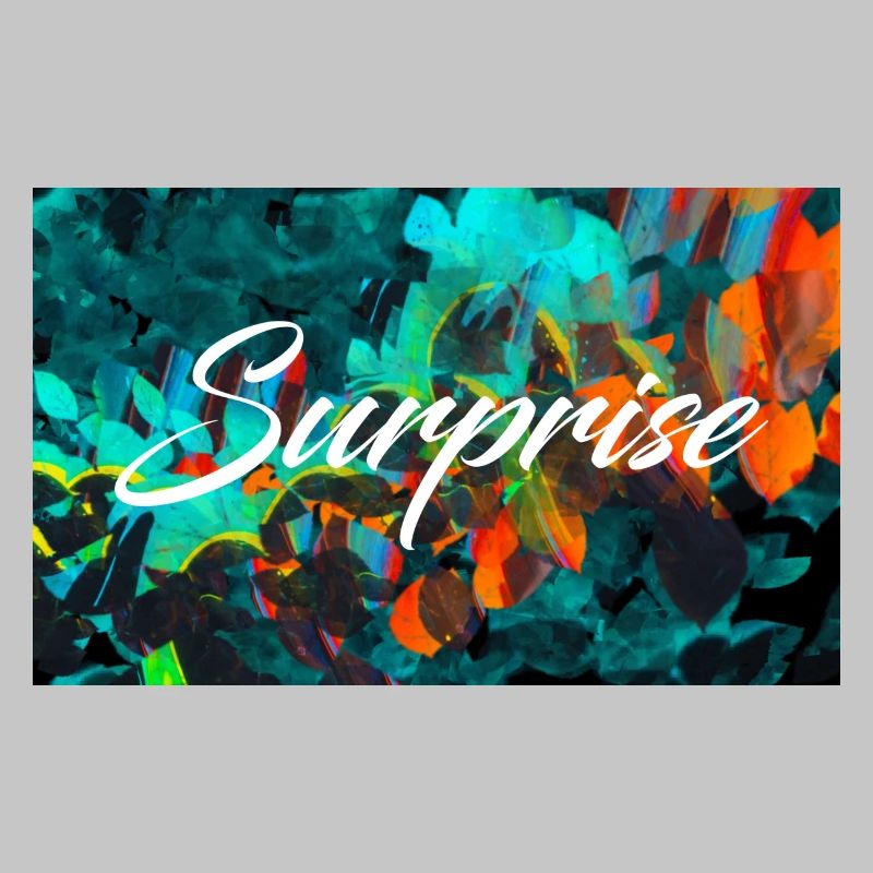 Surprise Colorée Feuillages Script