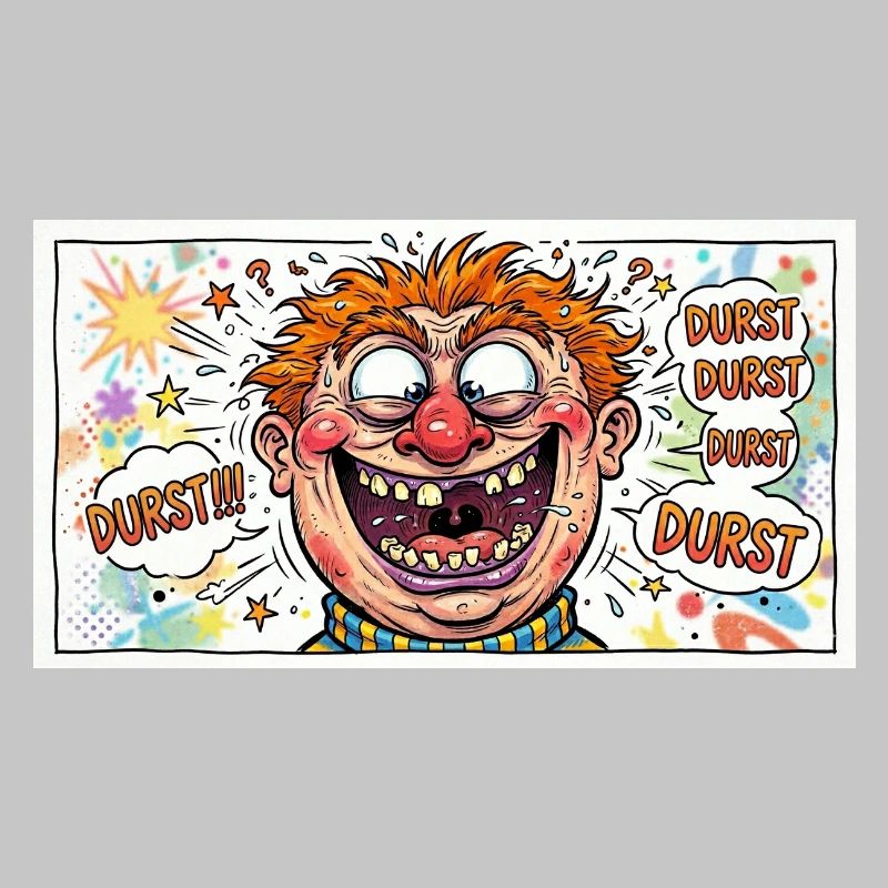 Durst-Karikatur Comicgesicht