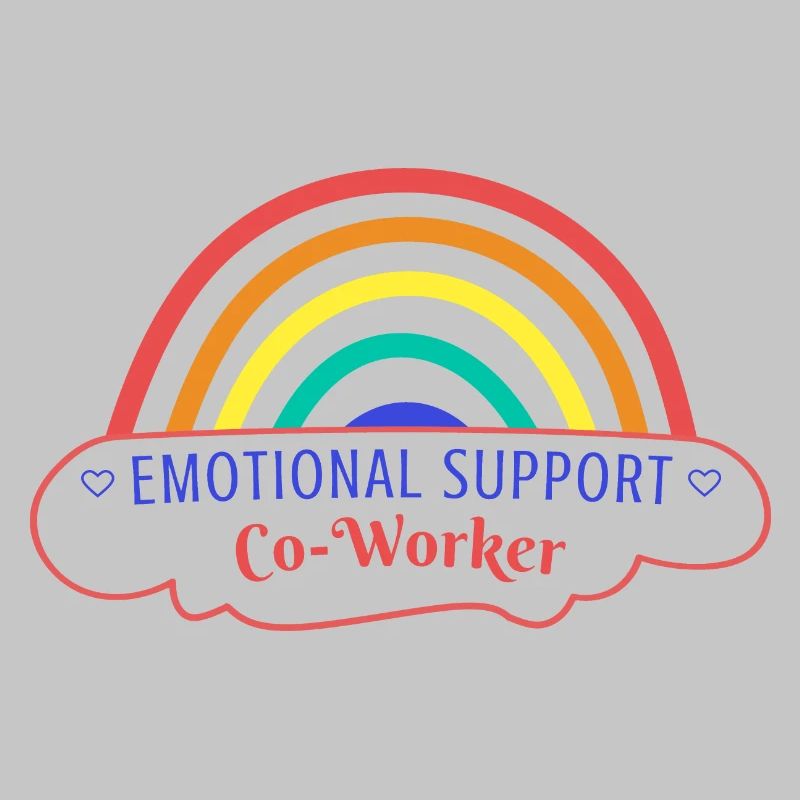 Emotional Support Employee Work Beast Red