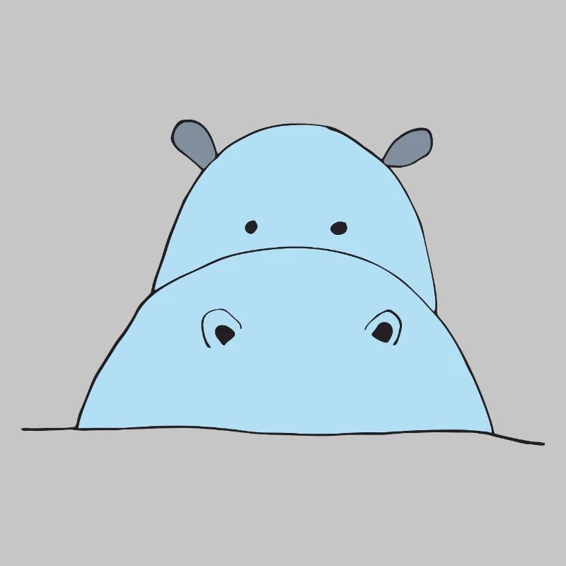Blauer Hippo Blickfang