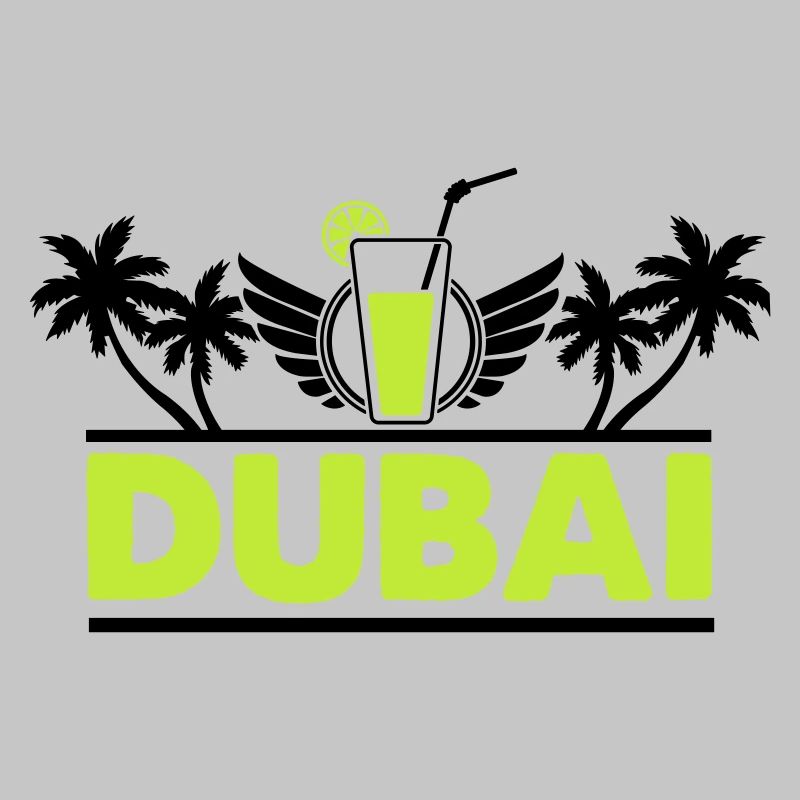 Logo néon de la boisson au citron vert de Dubaï