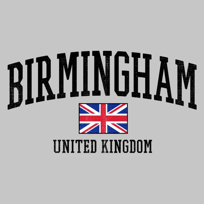 Conception de Birmingham avec drapeau britannique
