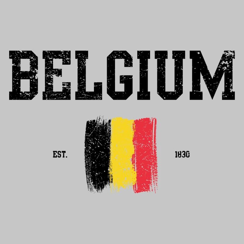 Impression d’art abstraite drapeau belge