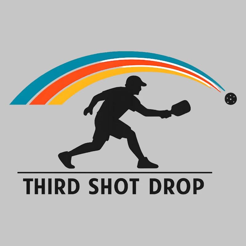 Third Shot Drop Badminton Silhouette