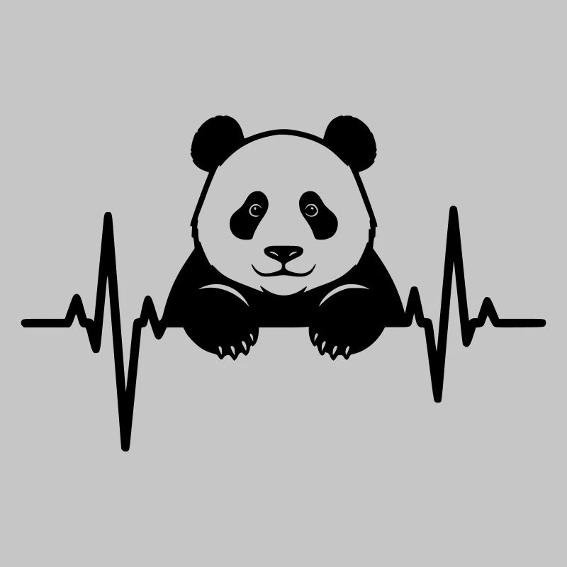 Panda dans l’ECG – Dessin d’animaux mignons