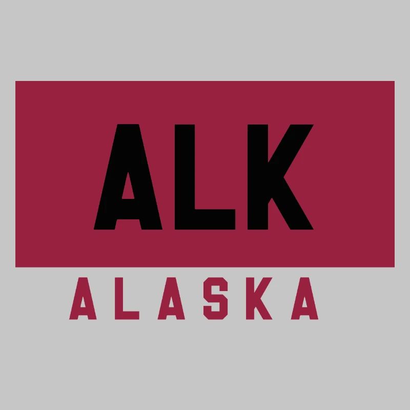 Alaska Typography in Ruby Color