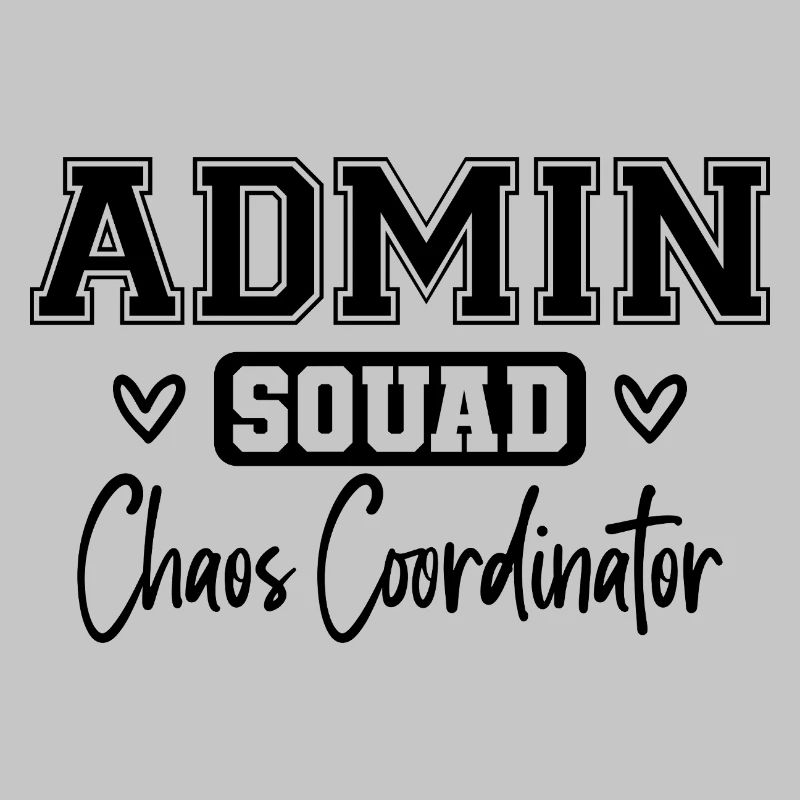 Admin Squad: Colored Retro Office Team Gift