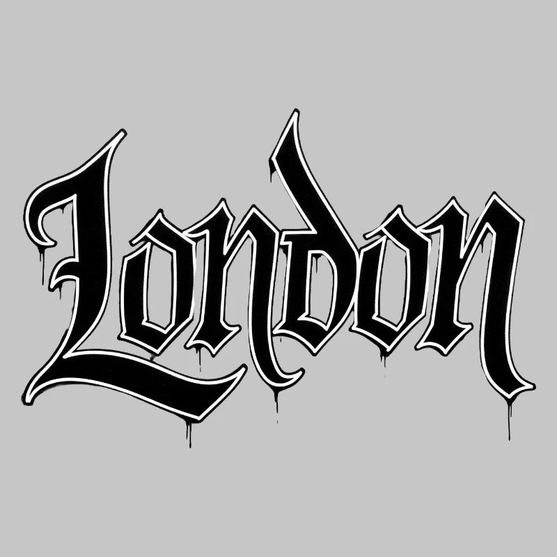 Conception typographique graphique de Londres