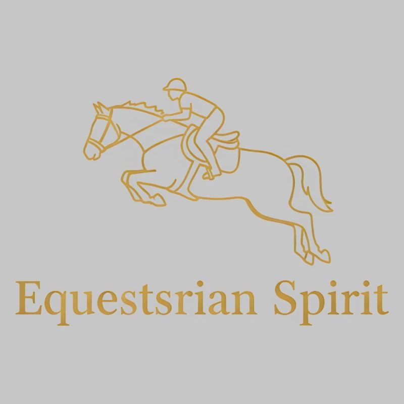 Elégant cavalier de saut d’obstacles en ligne dorée