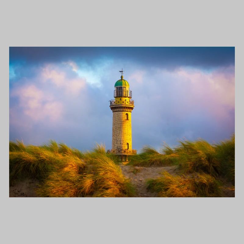 Warnemünde Lighthouse in the evening