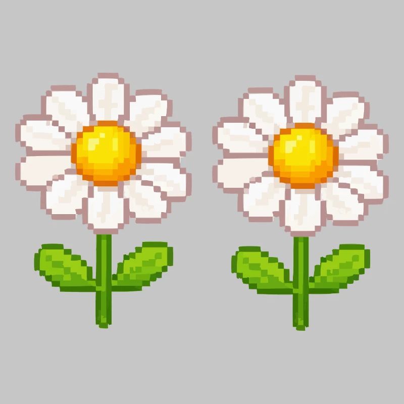 Fleurs doubles Pixel Daisy