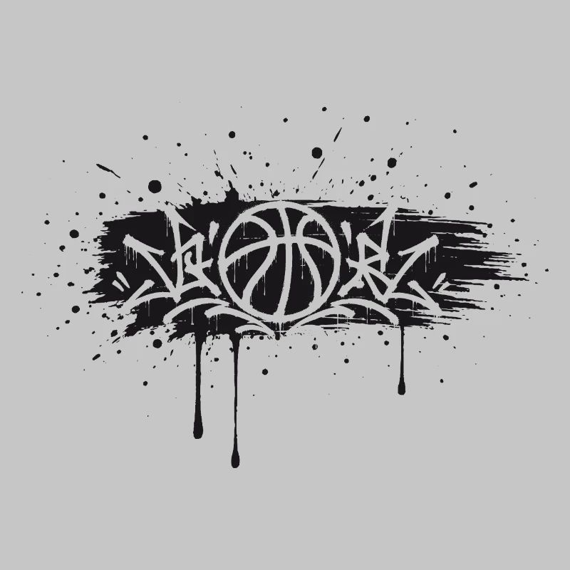 Conception de Splash de Basket Graffiti Streetball