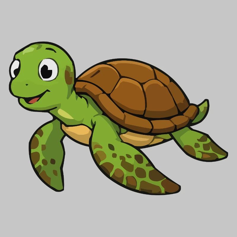 Cuddly turtle illustration