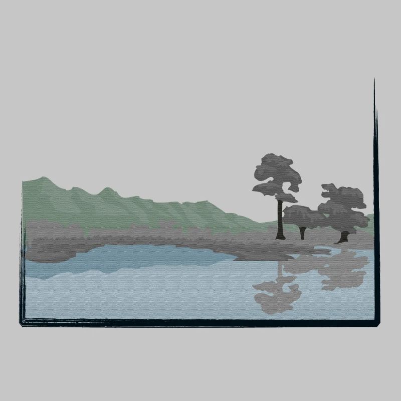 Landscape modified with lake