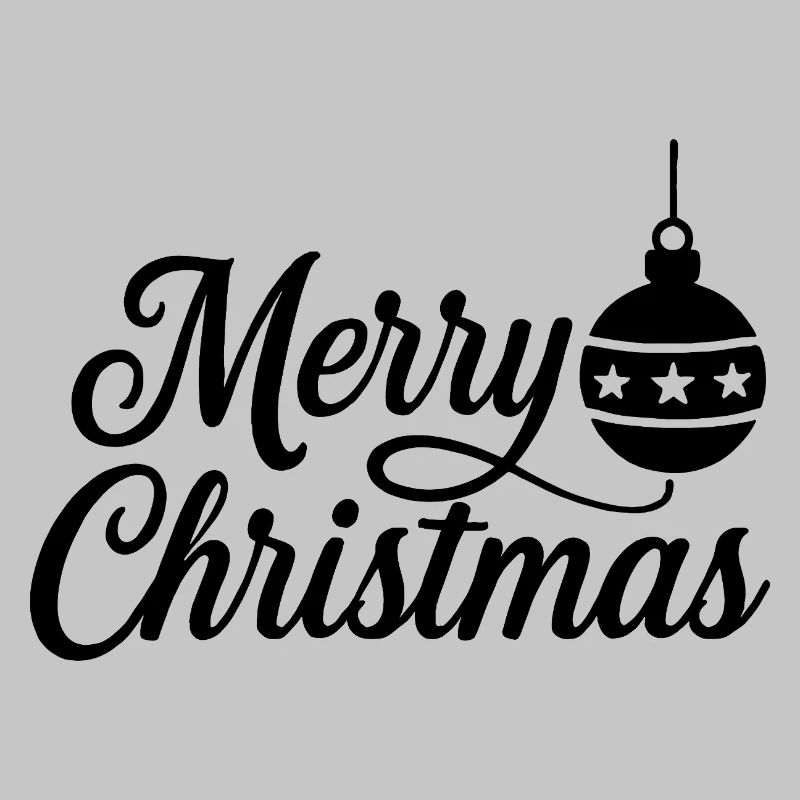 Merry Christmas mit Weihnachtskugel