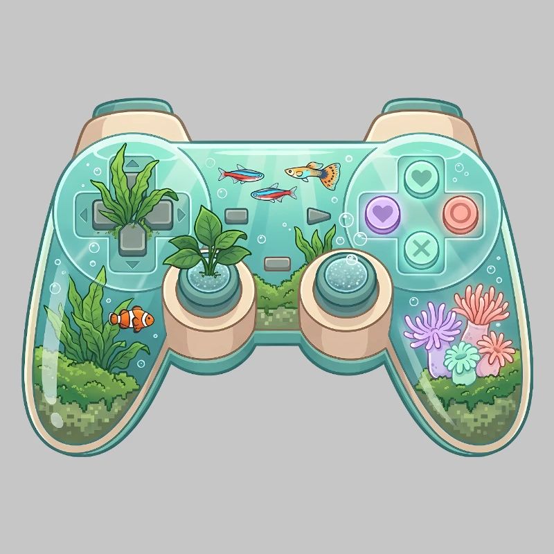 Ocean Controller – Süßer Gaming-Aufkleber