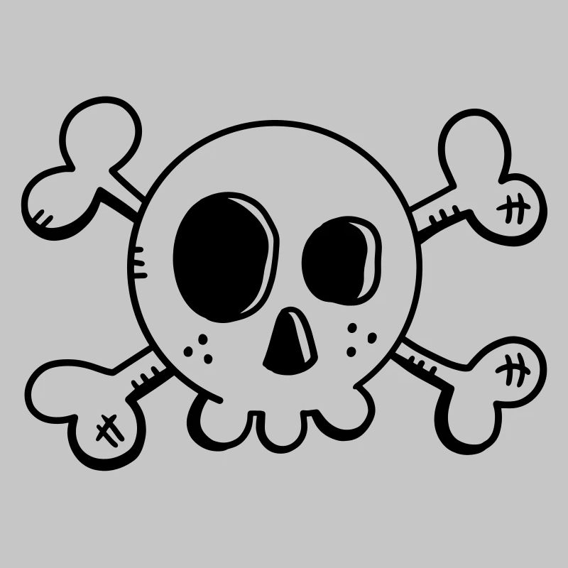 Comic Skull - Skull - Pirate - Skull