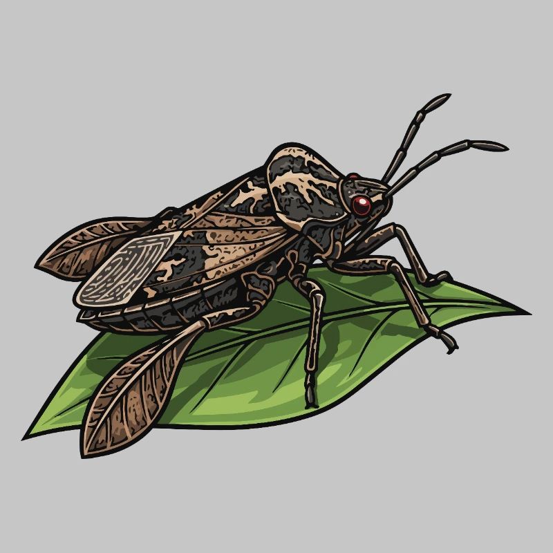 Punaise Eau Geante Giant Water Bug Leaf