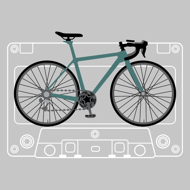 Impression de plan de vélo sarcelle