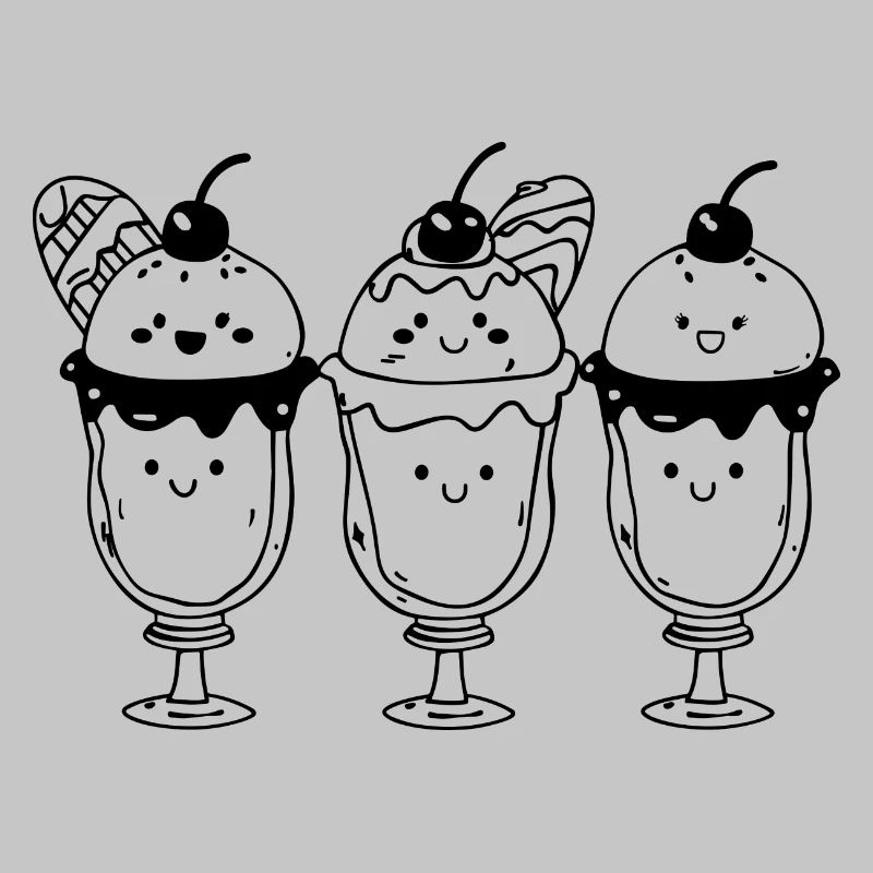 Cartoon Eisbecher