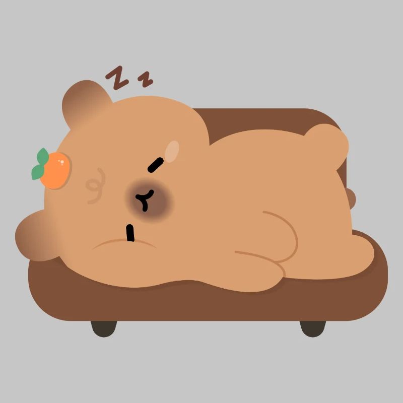 Schläfrige Müde Capybara